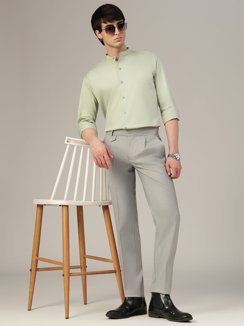 Mandarin Collar Formal Shirt