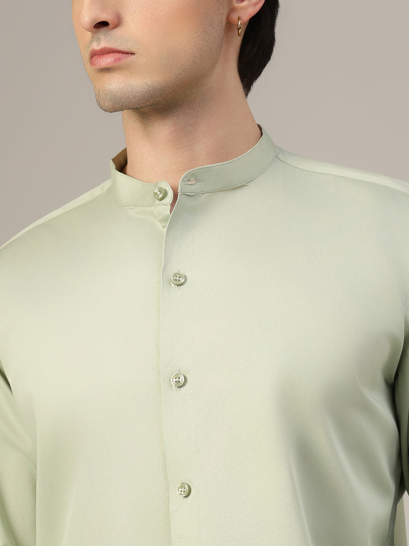Mandarin Collar Formal Shirt
