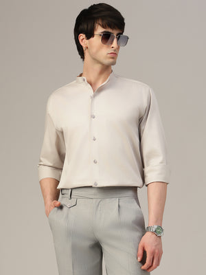 Mandarin Collar Formal Shirt