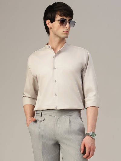 Mandarin Collar Formal Shirt