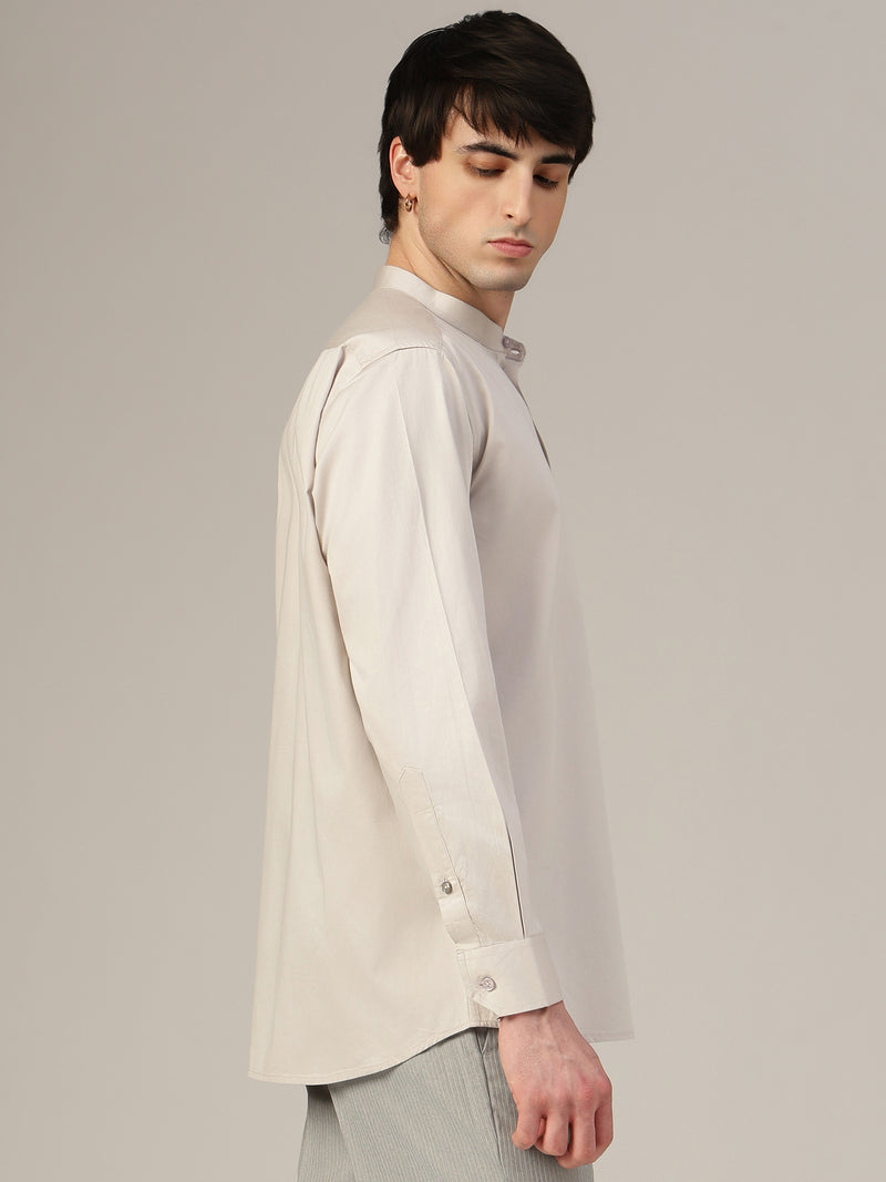 Mandarin Collar Formal Shirt