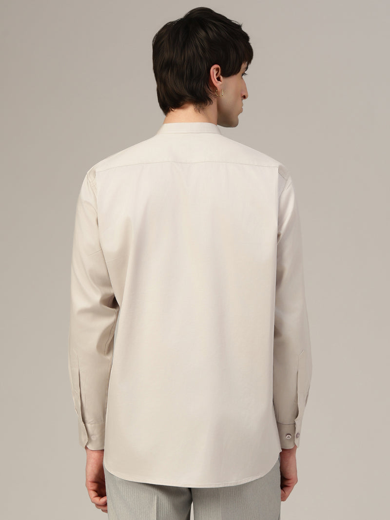 Mandarin Collar Formal Shirt