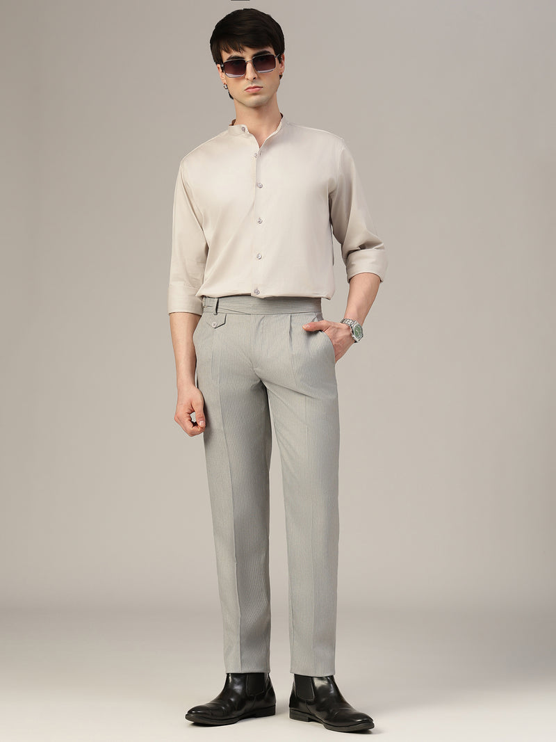 Mandarin Collar Formal Shirt