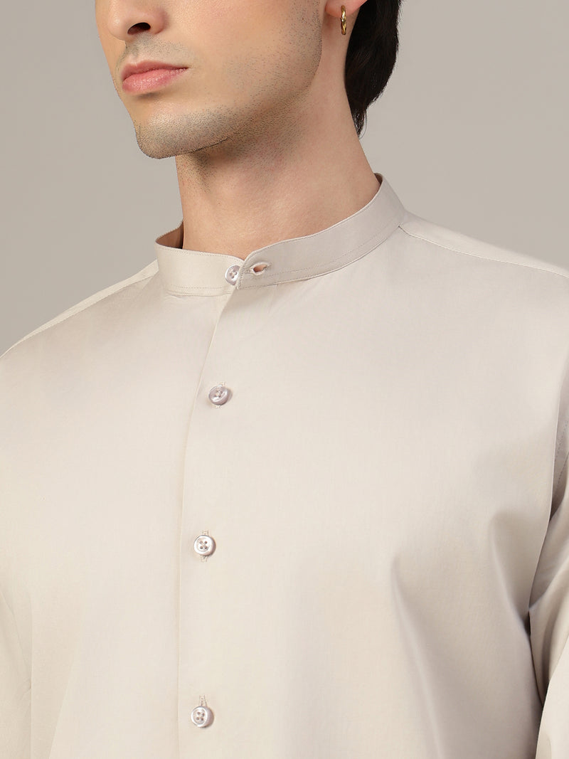 Mandarin Collar Formal Shirt