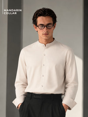 Mandarin Collar Formal Shirt