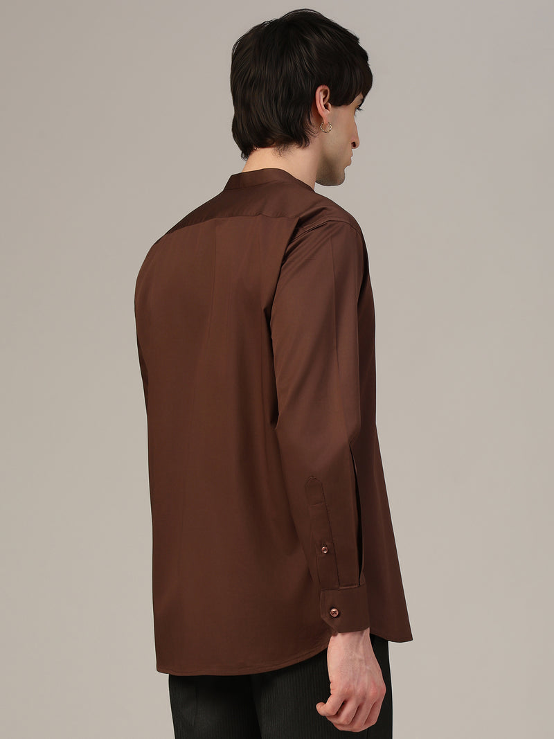 Mandarin Collar Formal Shirt