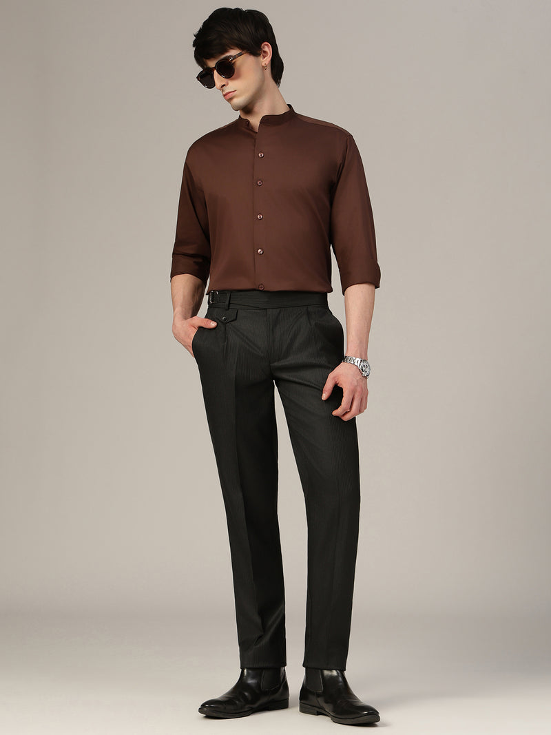 Mandarin Collar Formal Shirt