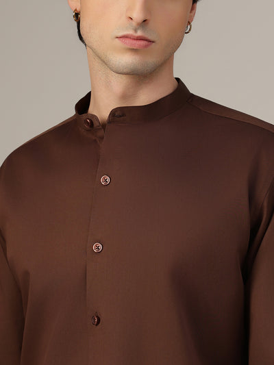 Mandarin Collar Formal Shirt