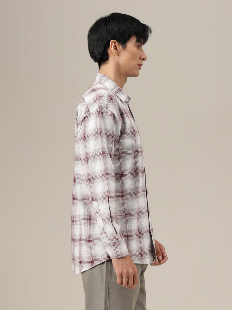 Wide Checkered Oversized Shirt