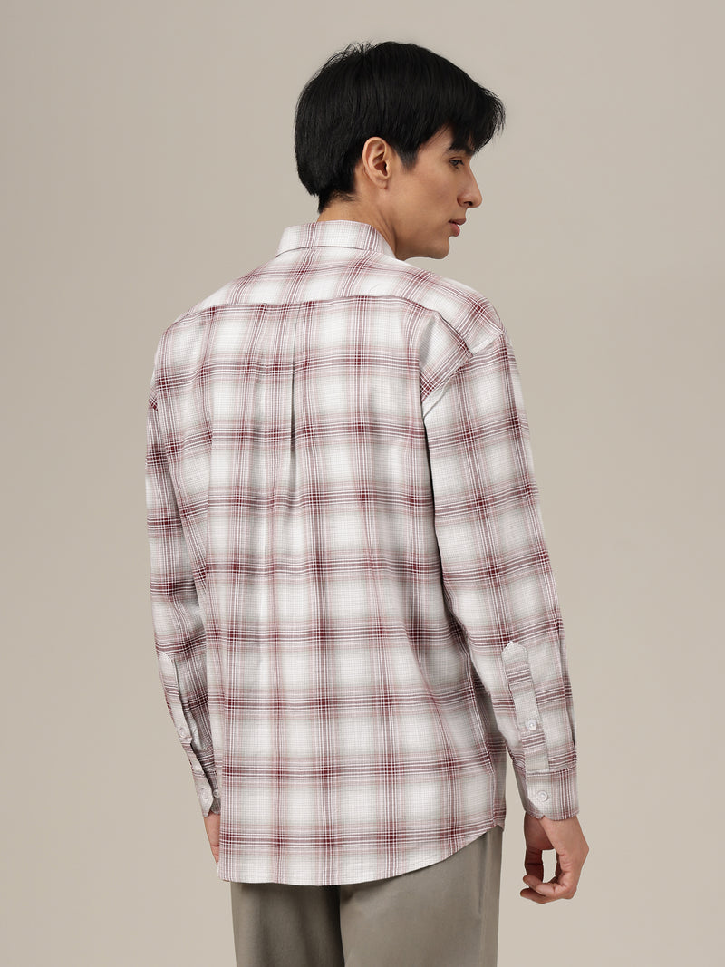 Wide Checkered Oversized Shirt