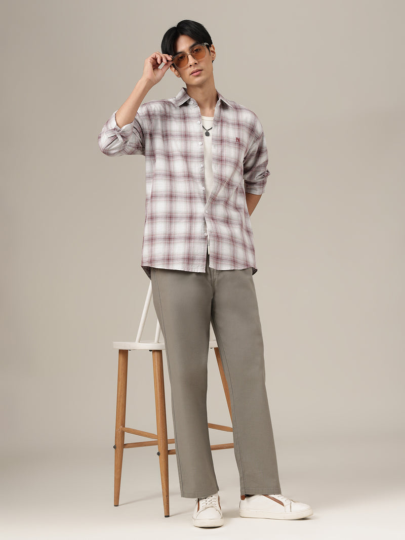Wide Checkered Oversized Shirt