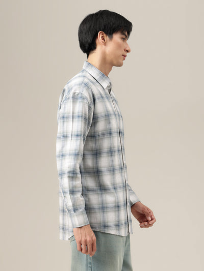 White & Black Checked Shirt