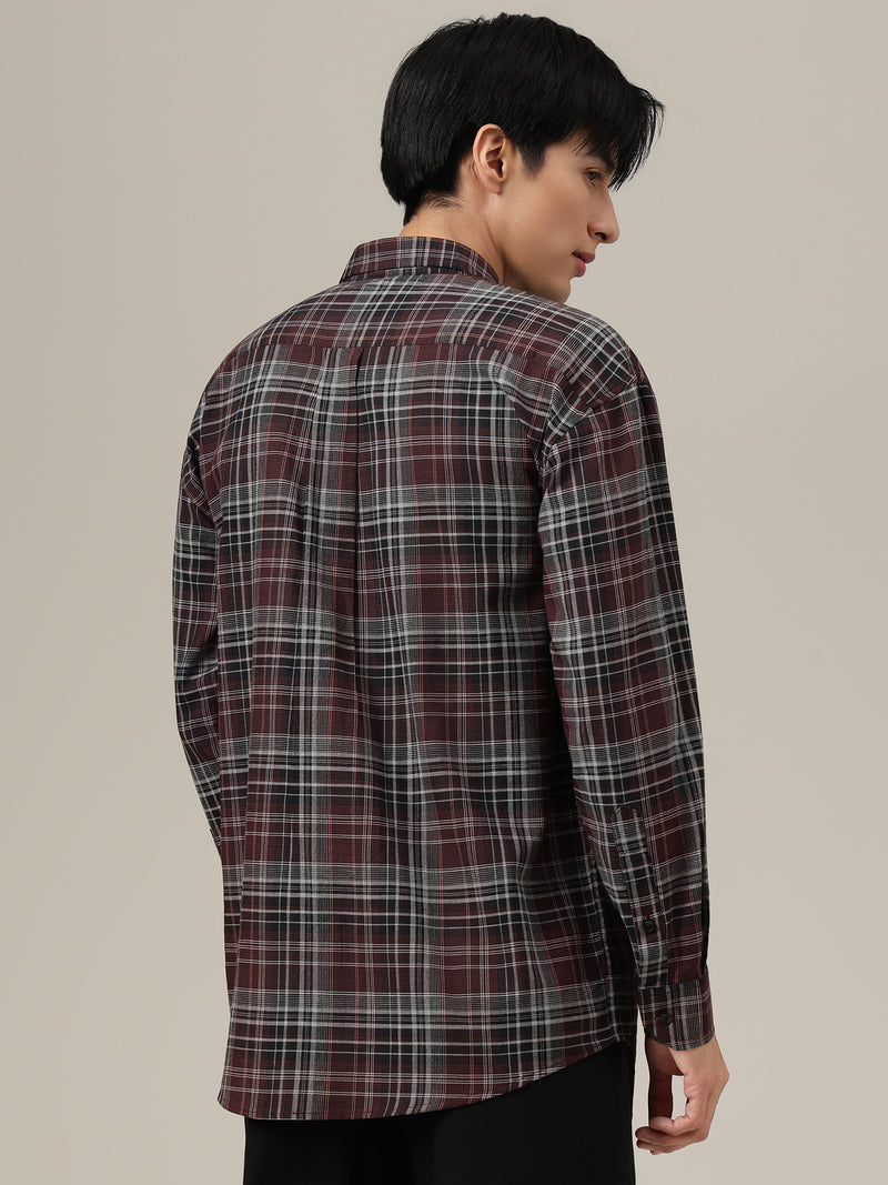 Wide Checkered Oversized Shirt