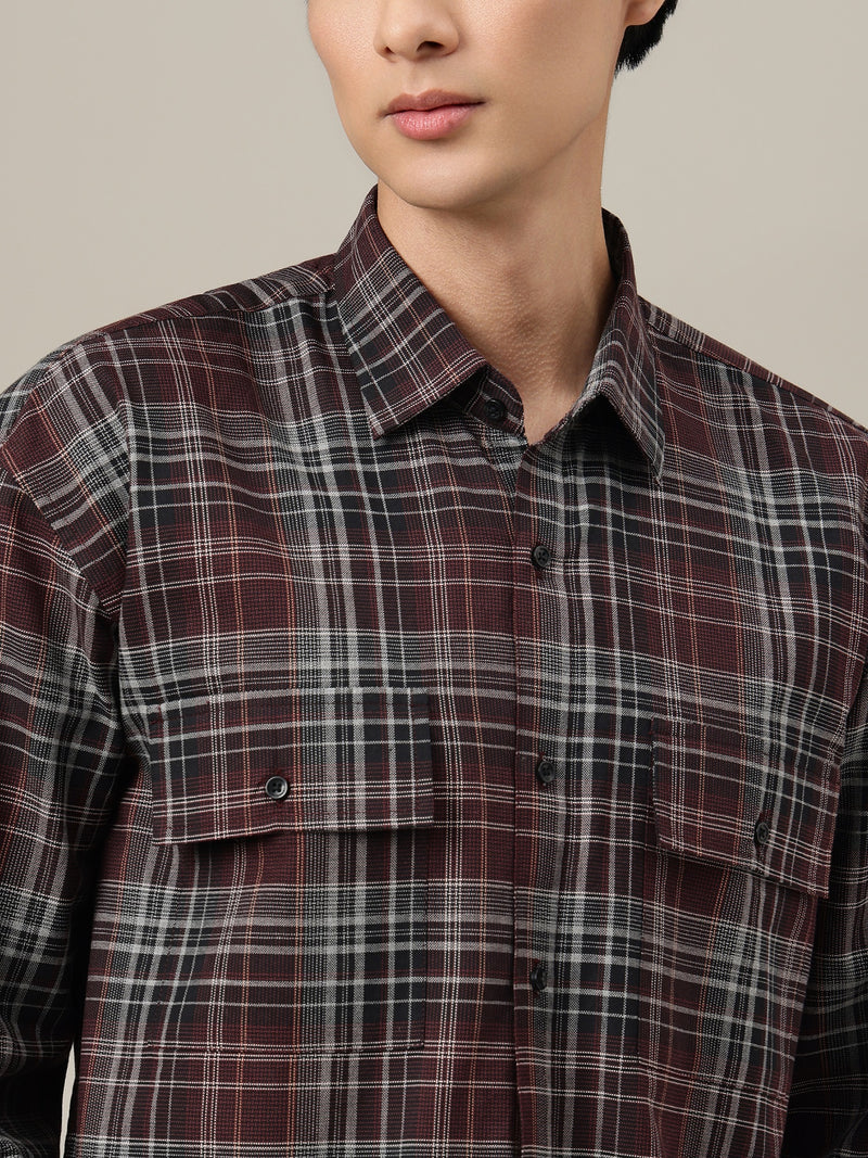 Wide Checkered Oversized Shirt