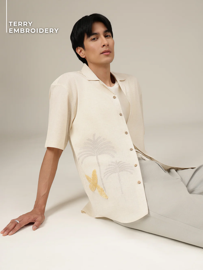 Terry Embroidery Casual Shirt