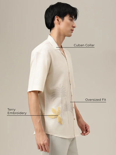 Terry Embroidery Casual Shirt