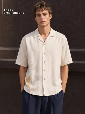 Terry Embroidery Casual Shirt