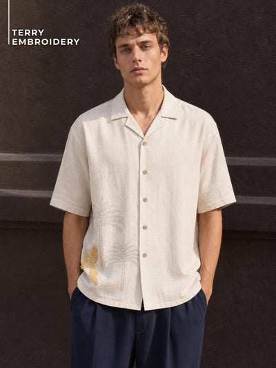 Terry Embroidery Casual Shirt