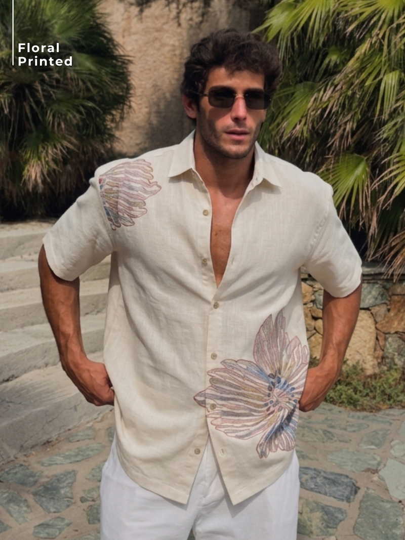 Floral Printed Cotton Shirt