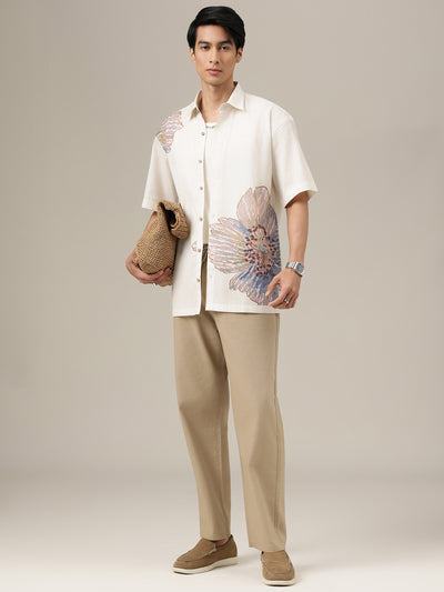 Off White Placement Printed Shirt