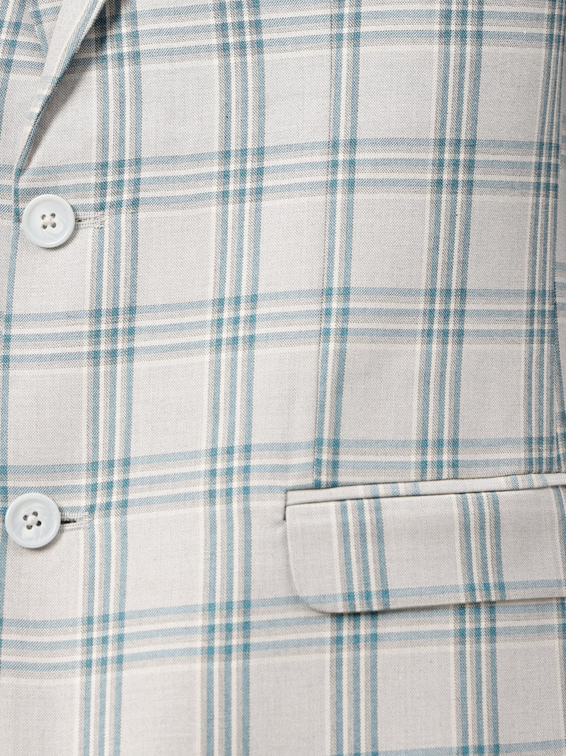 Checked Single Breasted Blazer