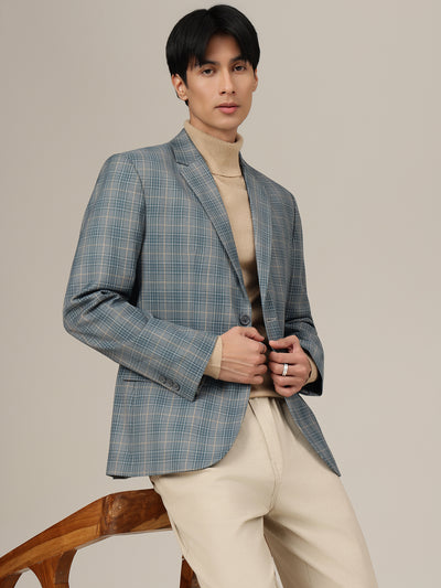 Checked Single Breasted Blazer