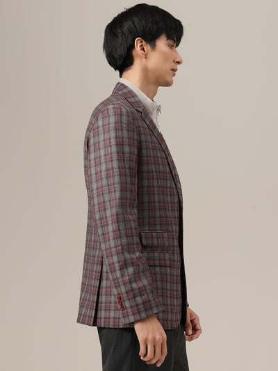 Checked Single Breasted Blazer