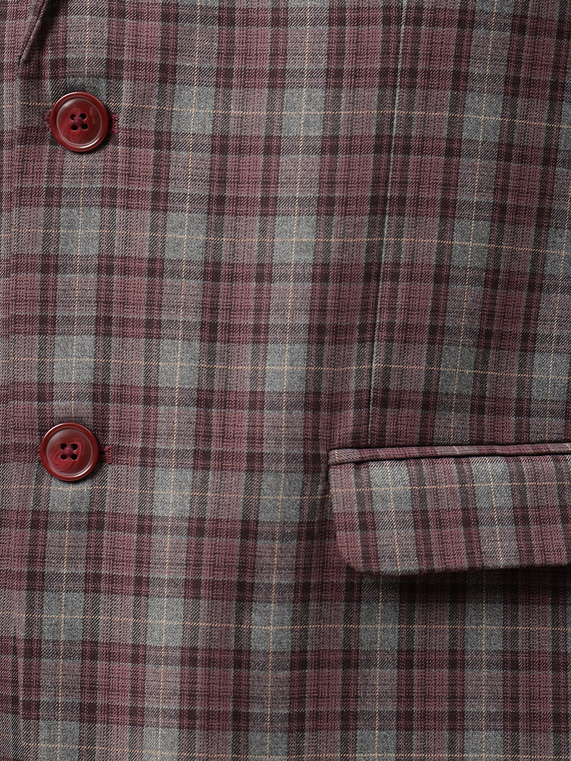 Checked Single Breasted Blazer