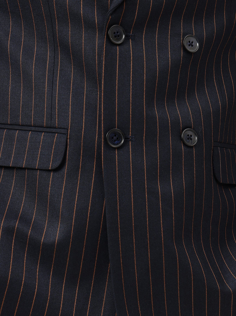 Striped Double Breasted Blazer