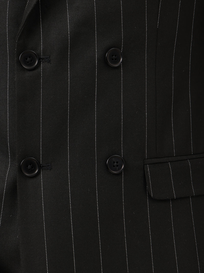 Striped Double Breasted Blazer