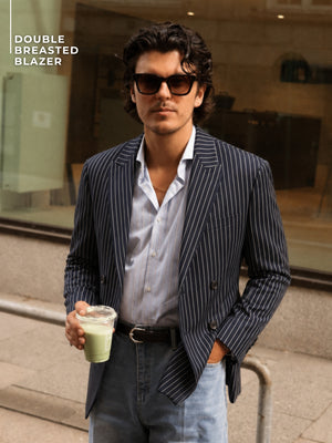 Striped Fit Formal Blazer