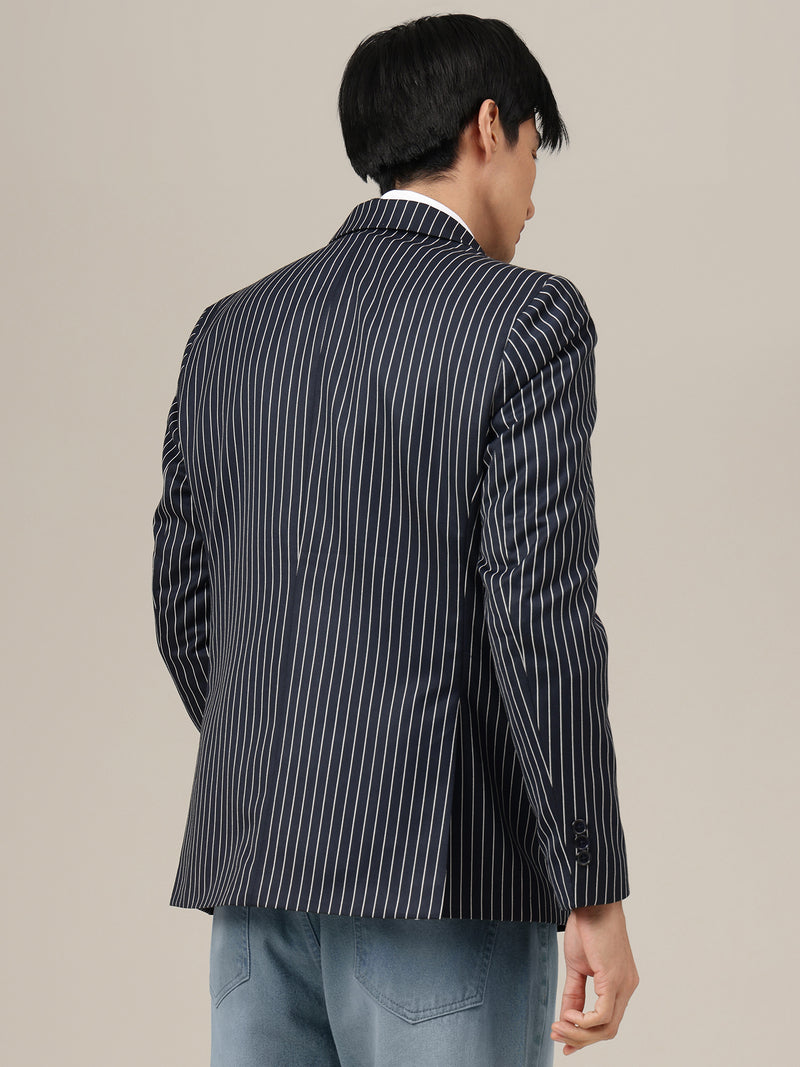 Striped Fit Formal Blazer