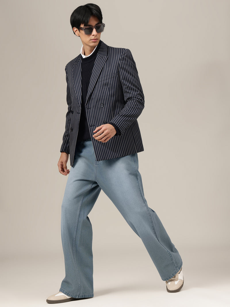 Striped Fit Formal Blazer