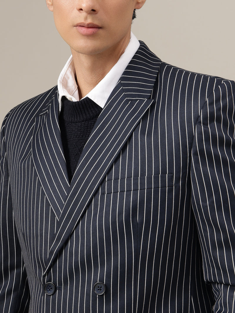 Striped Fit Formal Blazer