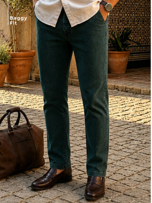 Dark Green Mom Fit Jeans