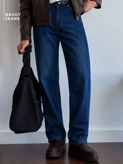 Dark Blue Fade Baggy Jeans