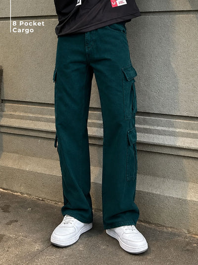 Dark Green Korean Cargo Jeans