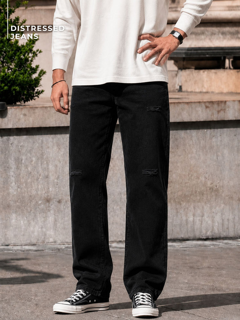Distressed Baggy Jeans