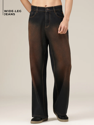 Oxidized Wide-Legs Jeans