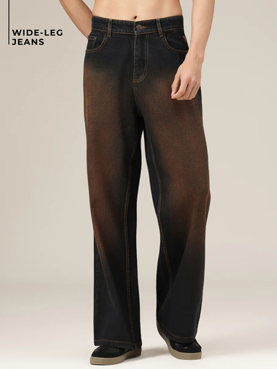 Oxidized Wide-Legs Jeans