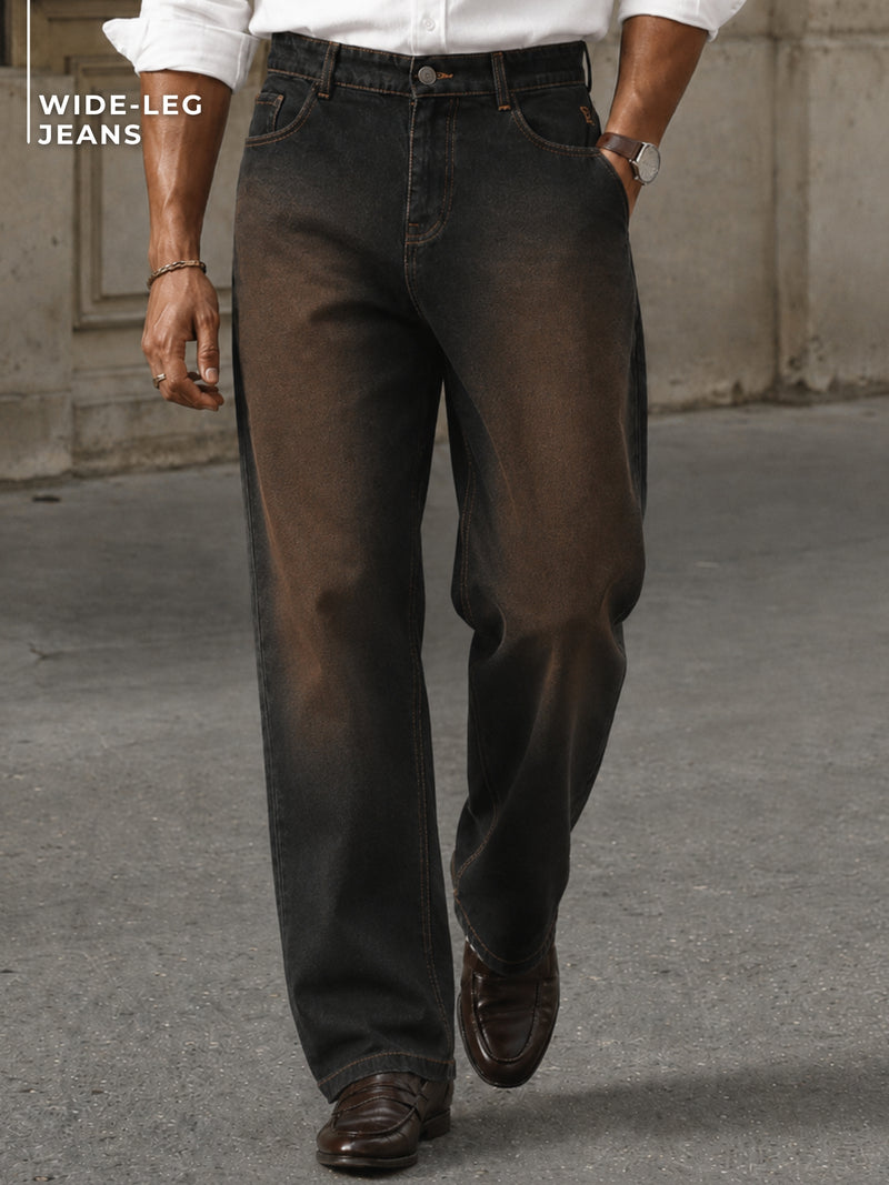 Oxidized Wide-Legs Jeans
