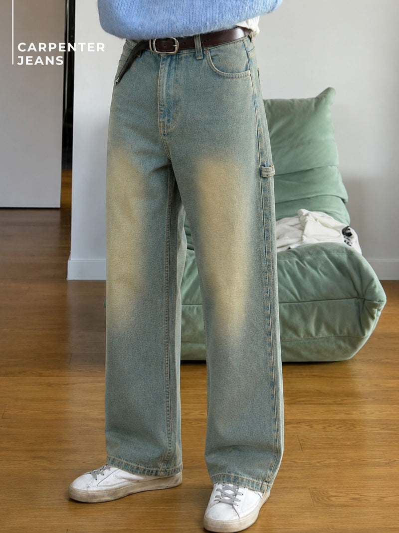 Blue Baggy Fit Carpenter Jeans