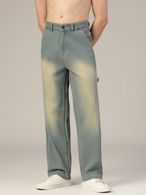 Blue Baggy Fit Carpenter Jeans