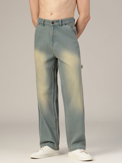 Blue Baggy Fit Carpenter Jeans