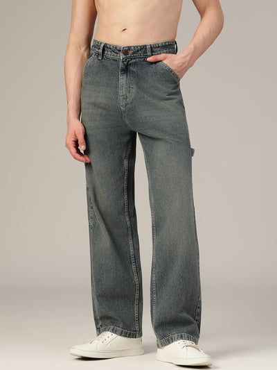Dark Blue Baggy Fit Carpenter Jeans