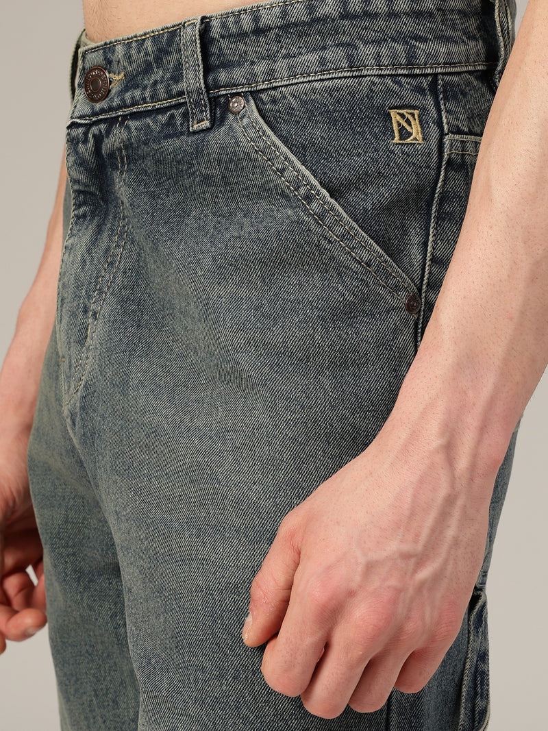 Dark Blue Baggy Fit Carpenter Jeans