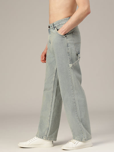 Light Blue Baggy Fit Carpenter Jeans