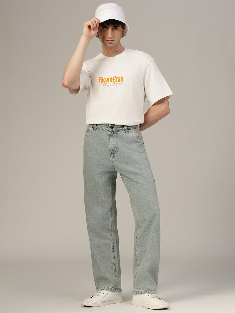 Light Blue Baggy Fit Carpenter Jeans