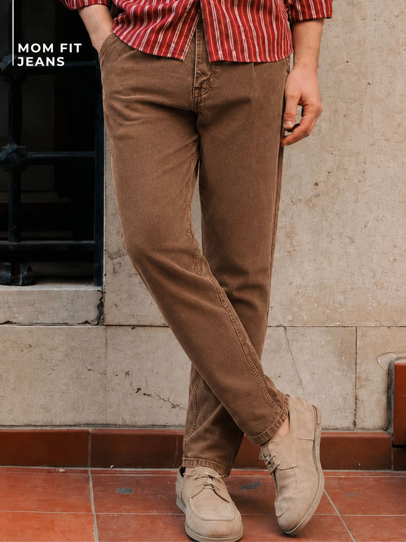 Men Clean Look Mom Fit Jeans