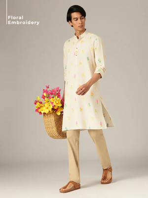 Floral Embroidered Kurta